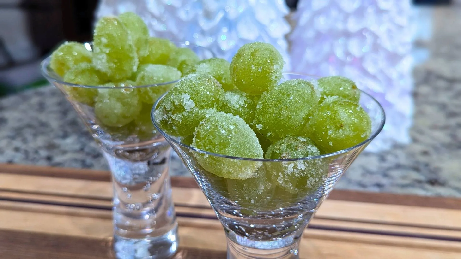 Prosecco Grapes in a Martini glasses