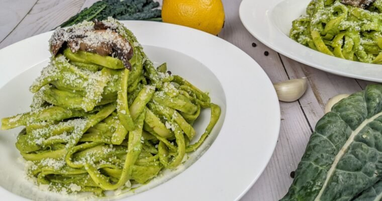 Vegan Fettuccine Kale Alfredo