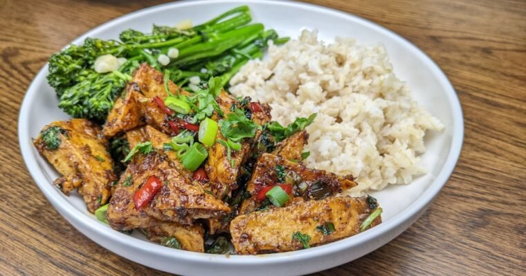 Air Fried Black Pepper Tofu