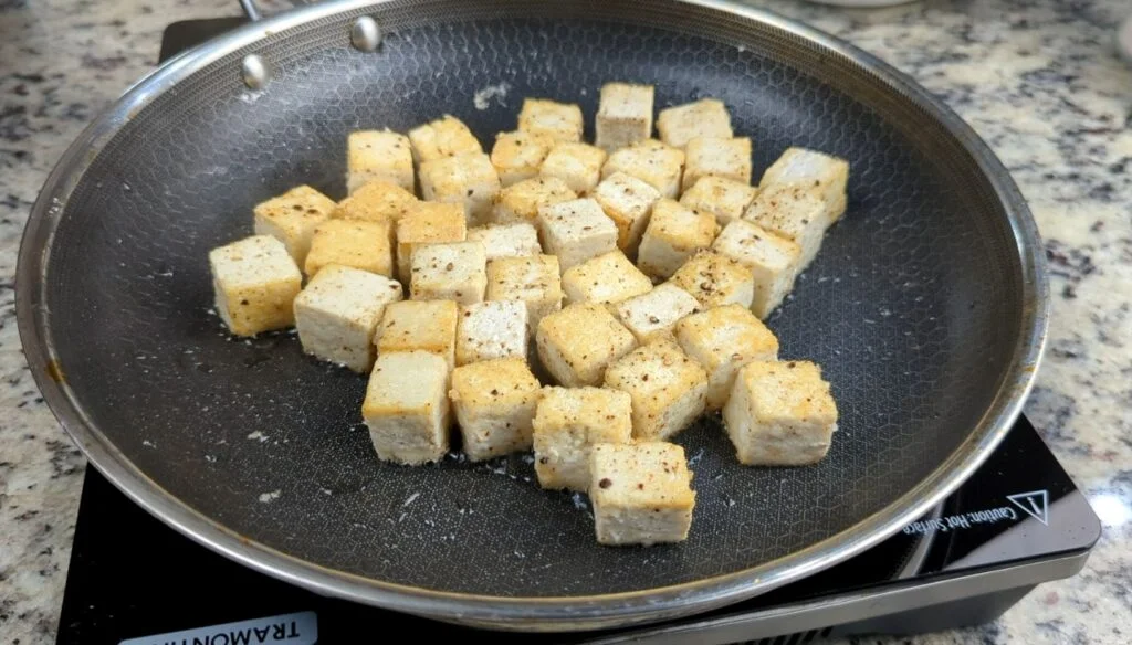 Pan Fry Tofu until Golden Brown