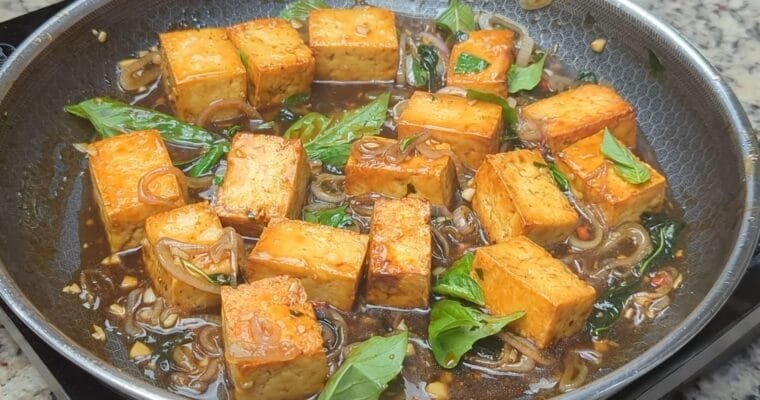 Thai Basil Braised Tofu