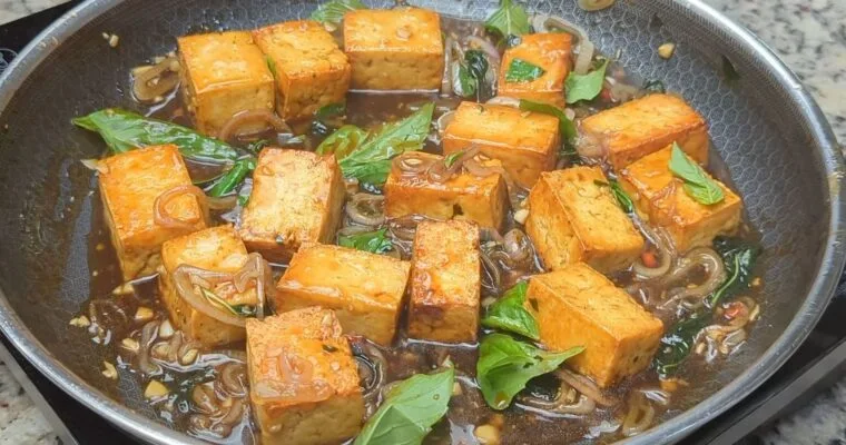 Thai Basil Braised Tofu