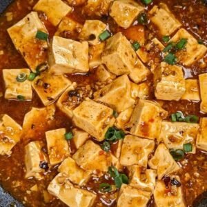 Mapo Tofu ready in wok