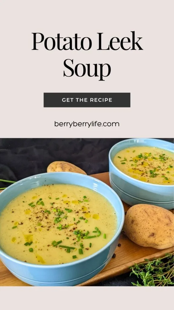 Potato Leek Soup Vertical Poster for Pinterest