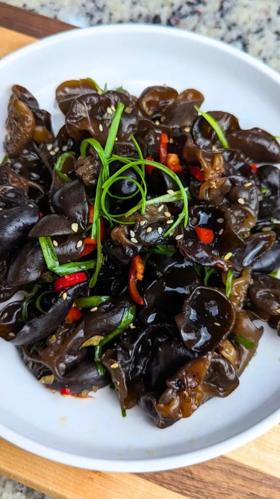 Wood Ear Mushroom Salad Vertical Poster