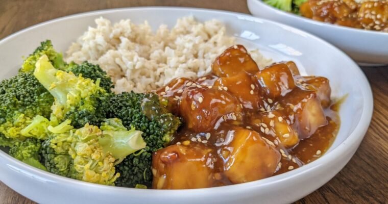 Crispy Air Fried Orange Tofu