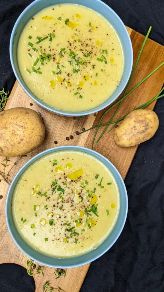 Potato Leek Soup Vertical Picture