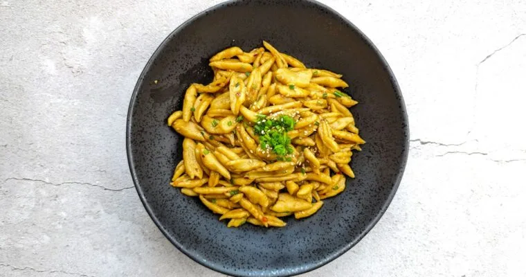 Scissor Cut Noodles Stir Fry