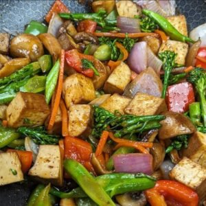 Tofu Stir Fry in Wok