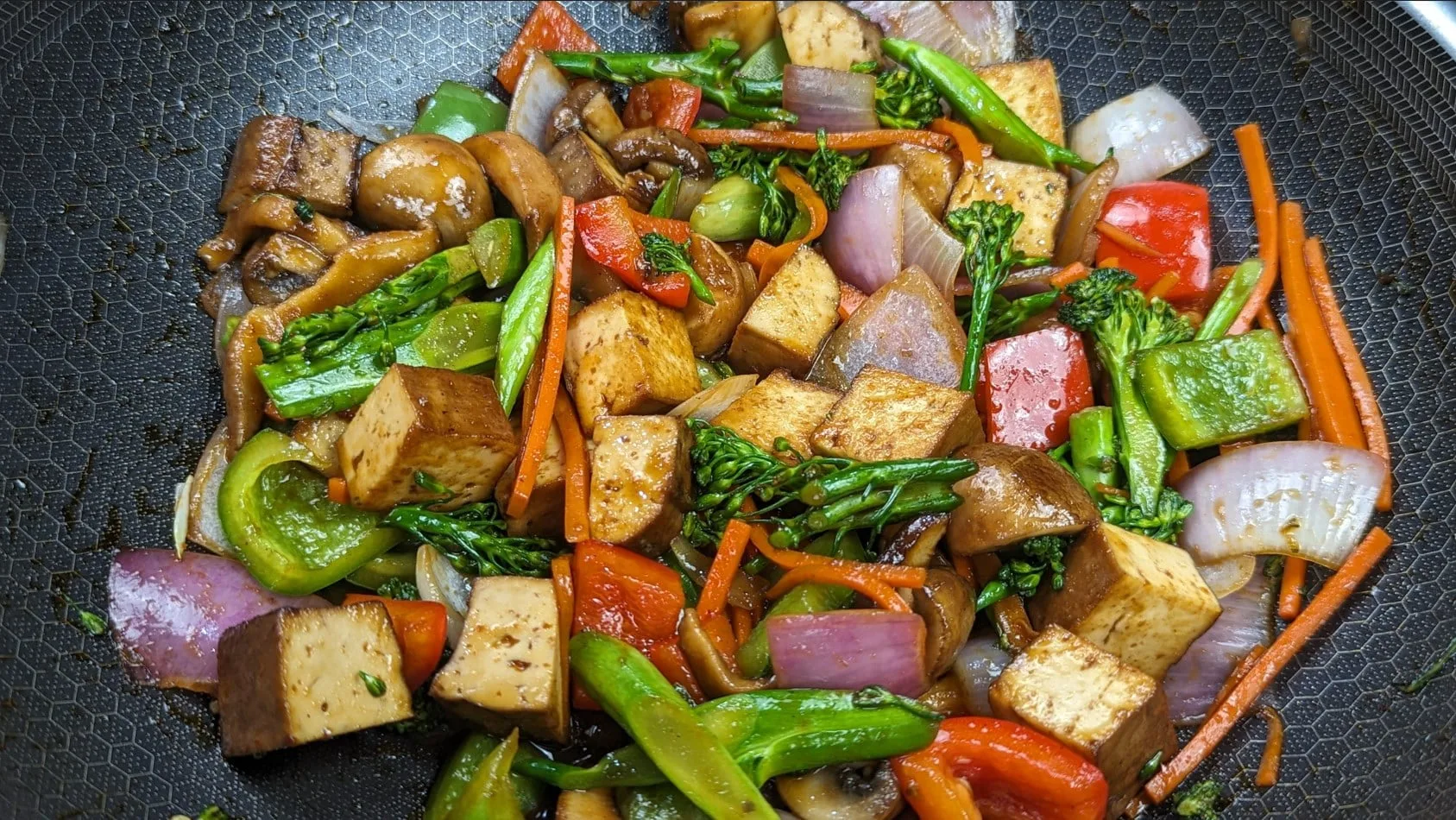 Tofu Stir Fry in Wok