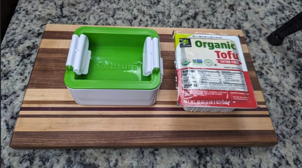 Pressing Tofu for 20 mins