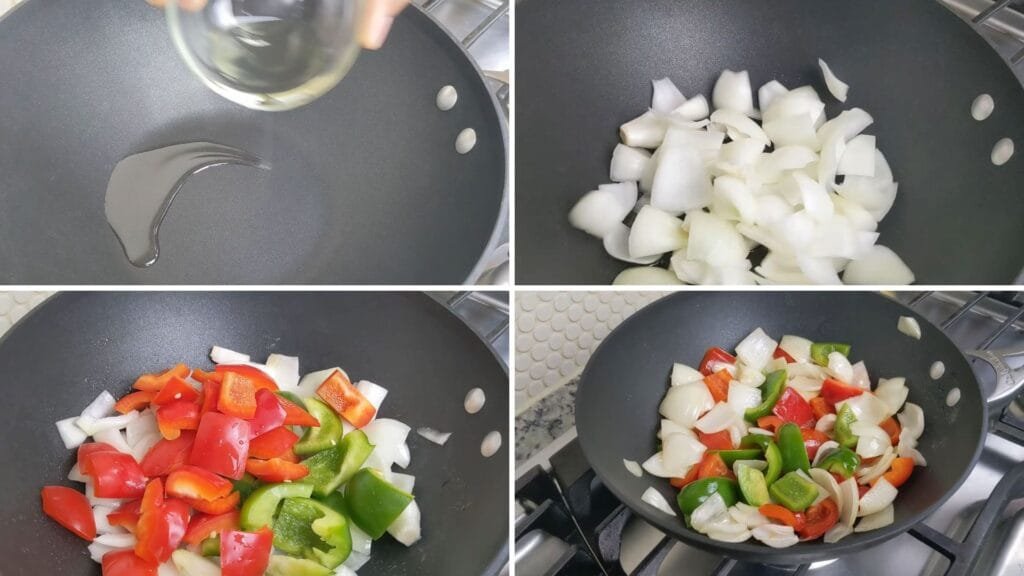 Cooking Vegetables in a Wok
