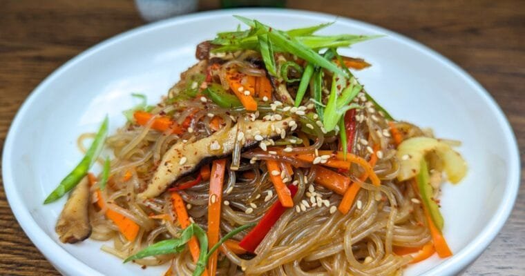 Japchae (Korean Glass Noodles Stir Fry)