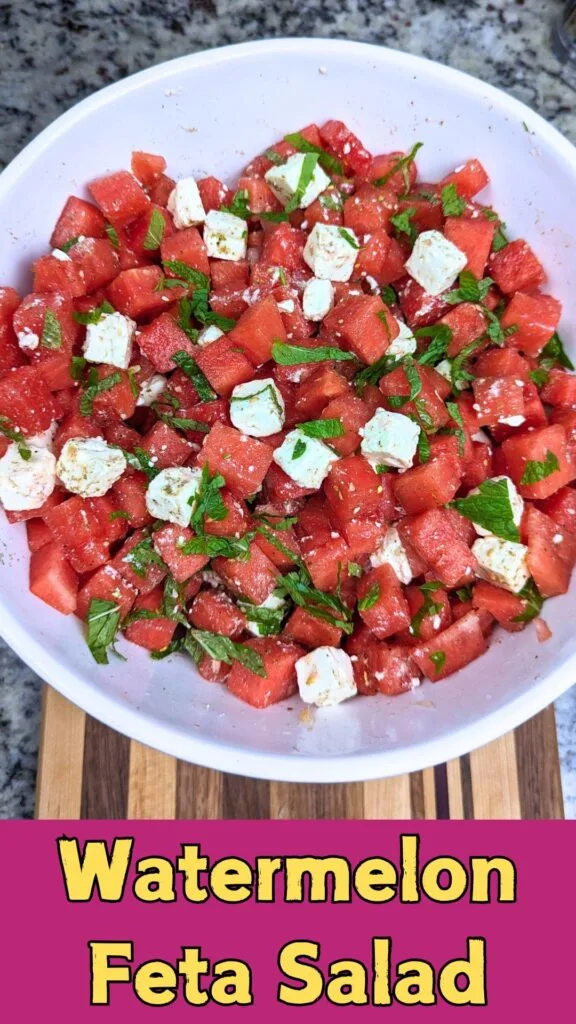 Watermelon Feta Salad Vertical poster 1