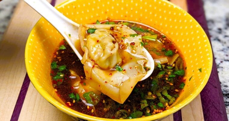 Tofu Wontons with Mushrooms and Vegetables