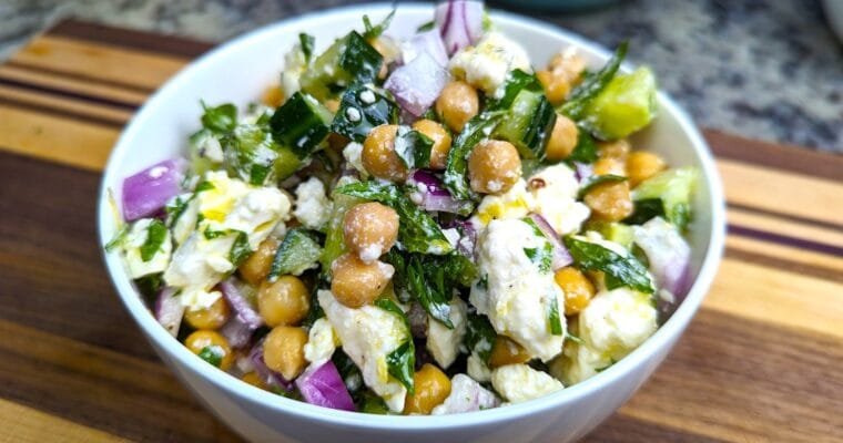 Mediterranean Chickpea Feta Salad