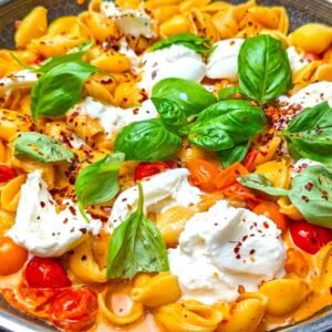 Creamy Tomatoes Burrata Pasta