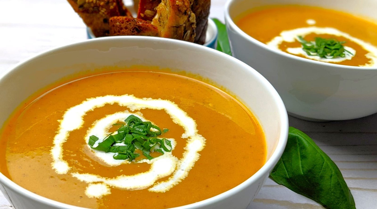 Roasted Tomato Soup in a bowl