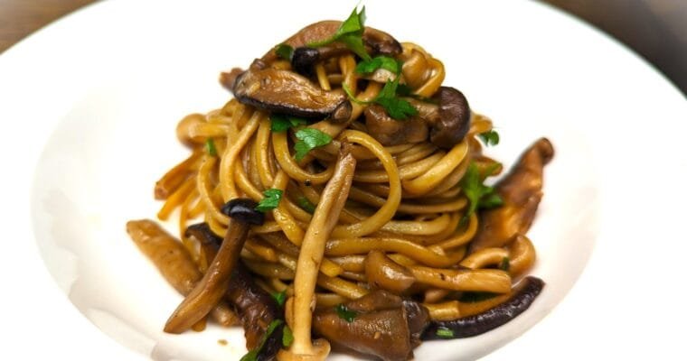 Mushroom Wafu Pasta with Soy Butter Sauce