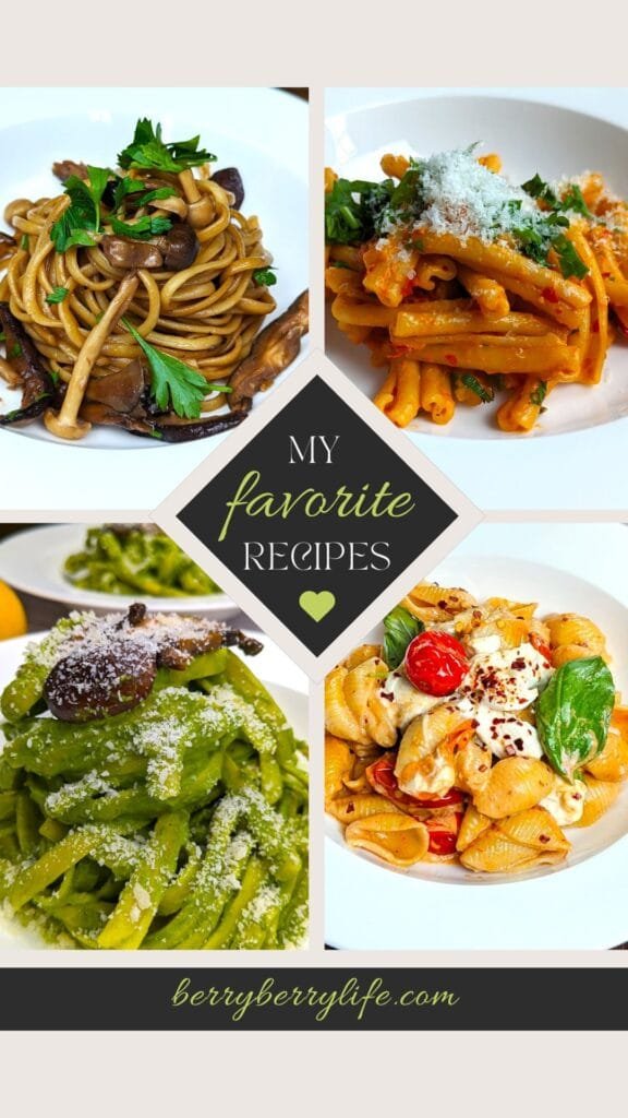 Easy Pasta Recipes Vertical poster for Pinterest