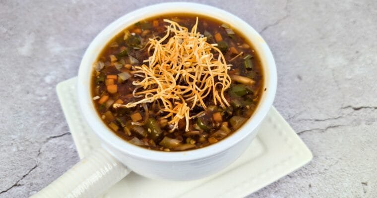 Manchow Soup with Air Fried Noodles
