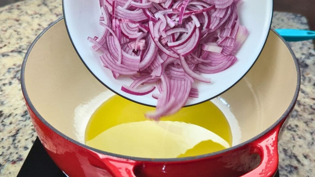 adding Onion and Sauté