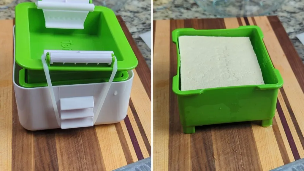 press the tofu in a tofu press
