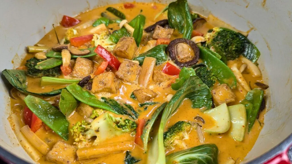 Vegan Panang Curry is ready. 