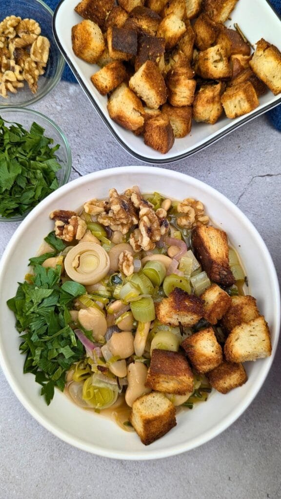 Leek Butter Bean Soup Vertical picture