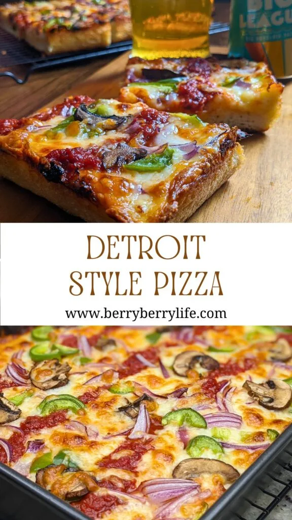 Detroit Style Pizza Vertical poster for Pinterest