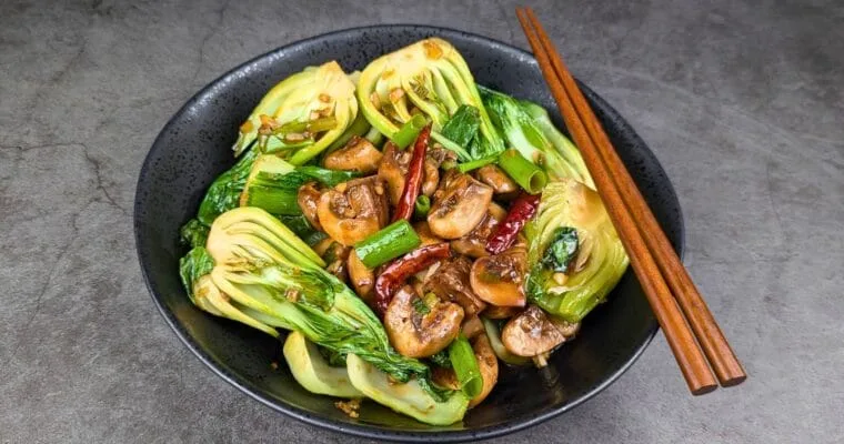 Mushroom and Bok Choy Stir Fry