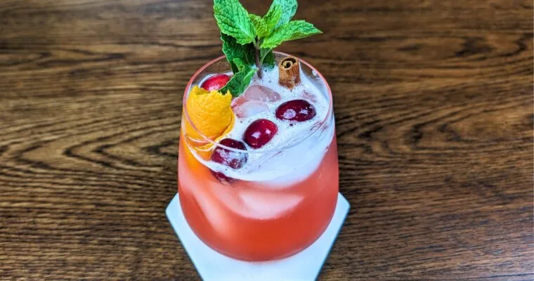 Cranberry Cinnamon Whiskey Sour