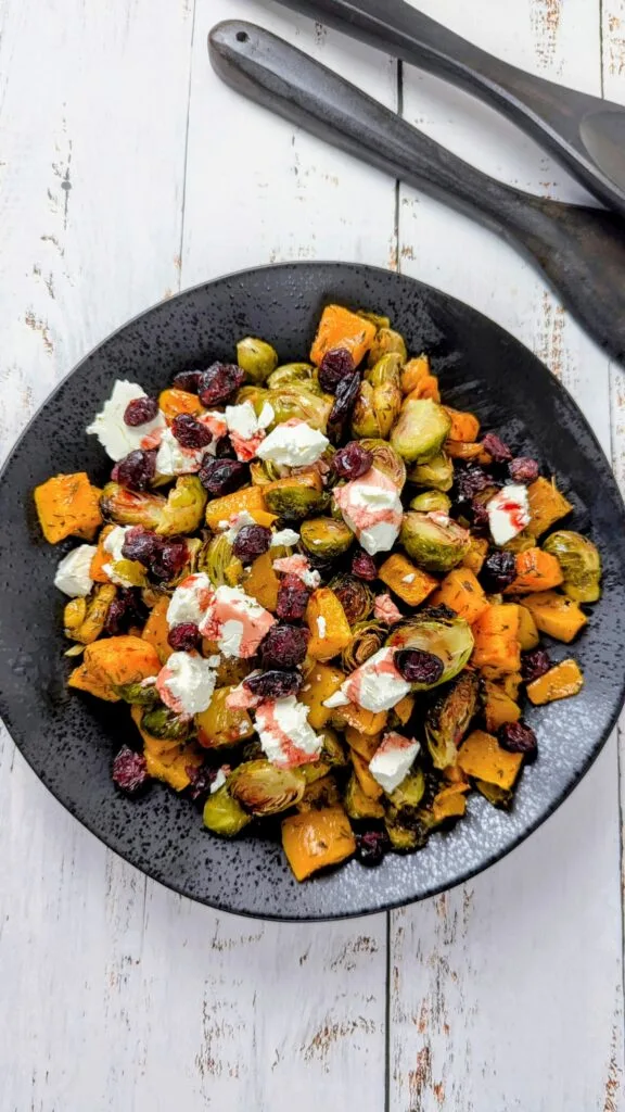 Butternut Squash and Brussels Sprout Salad vertical image