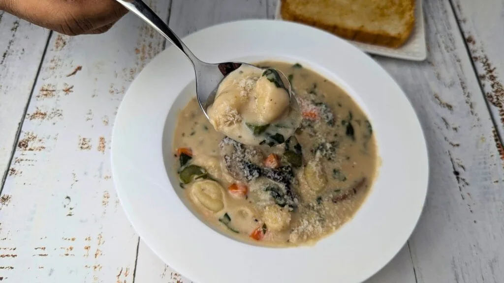 enjoy delicious Vegan Gnocchi Soup 