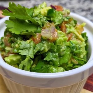 homemade chunky guacamole
