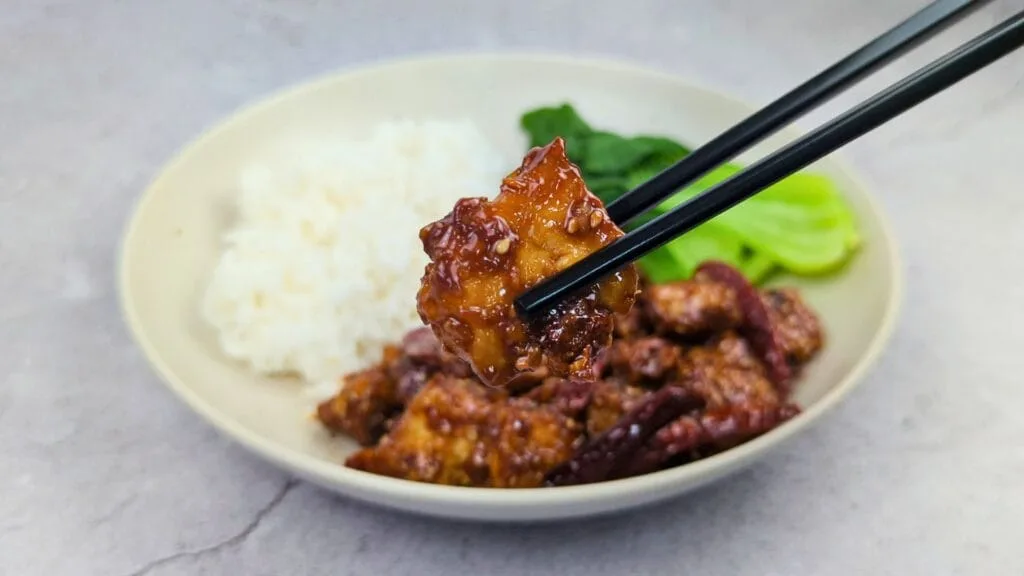 Crispy General Tso's Tofu is ready