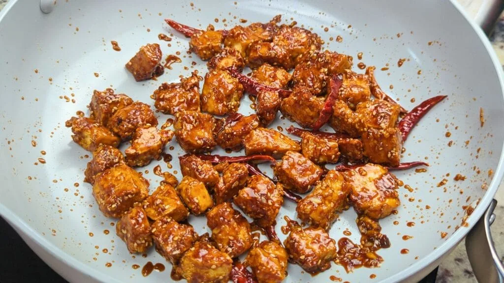 General Tso's Tofu is ready