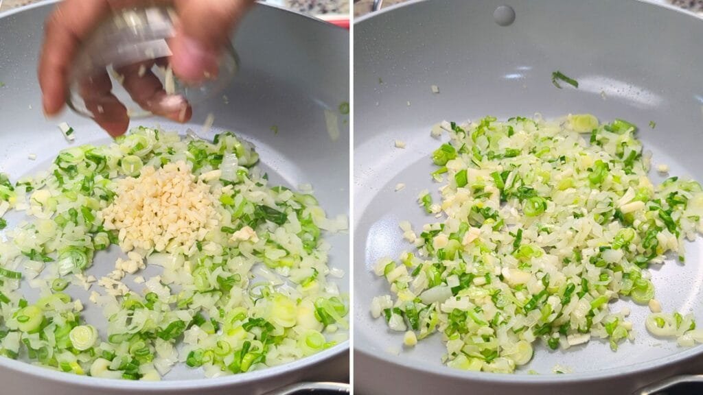 Adding Garlic and cook