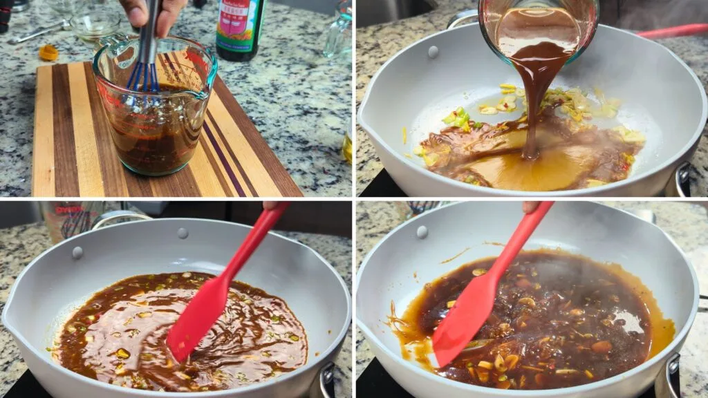 adding Stir fry Sauce