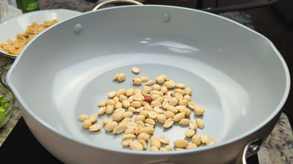 Roasting peanuts