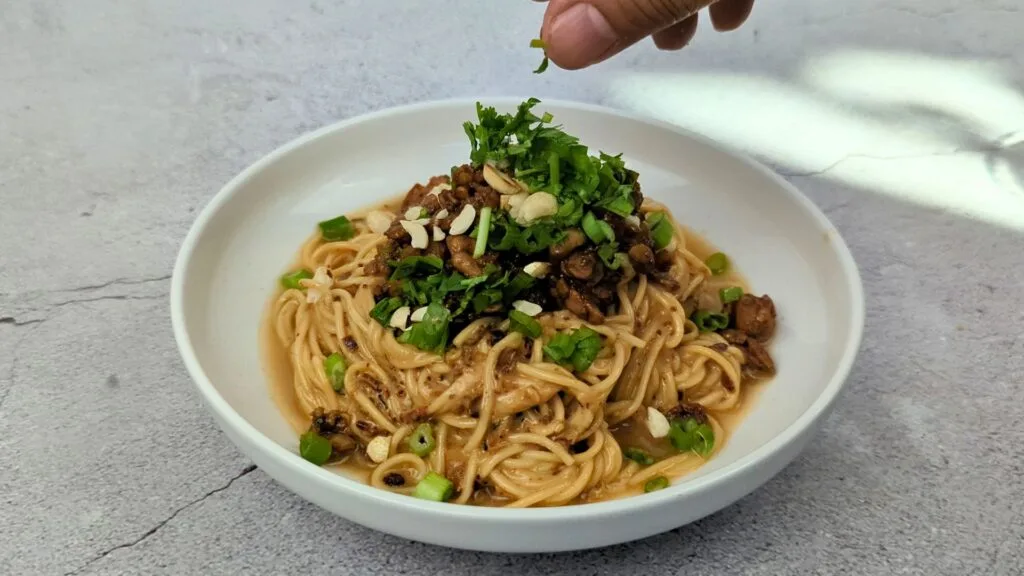 topped with Cilantro