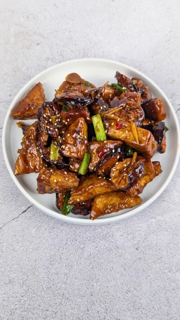 Crispy Eggplant & Tofu Stir Fry vertical image