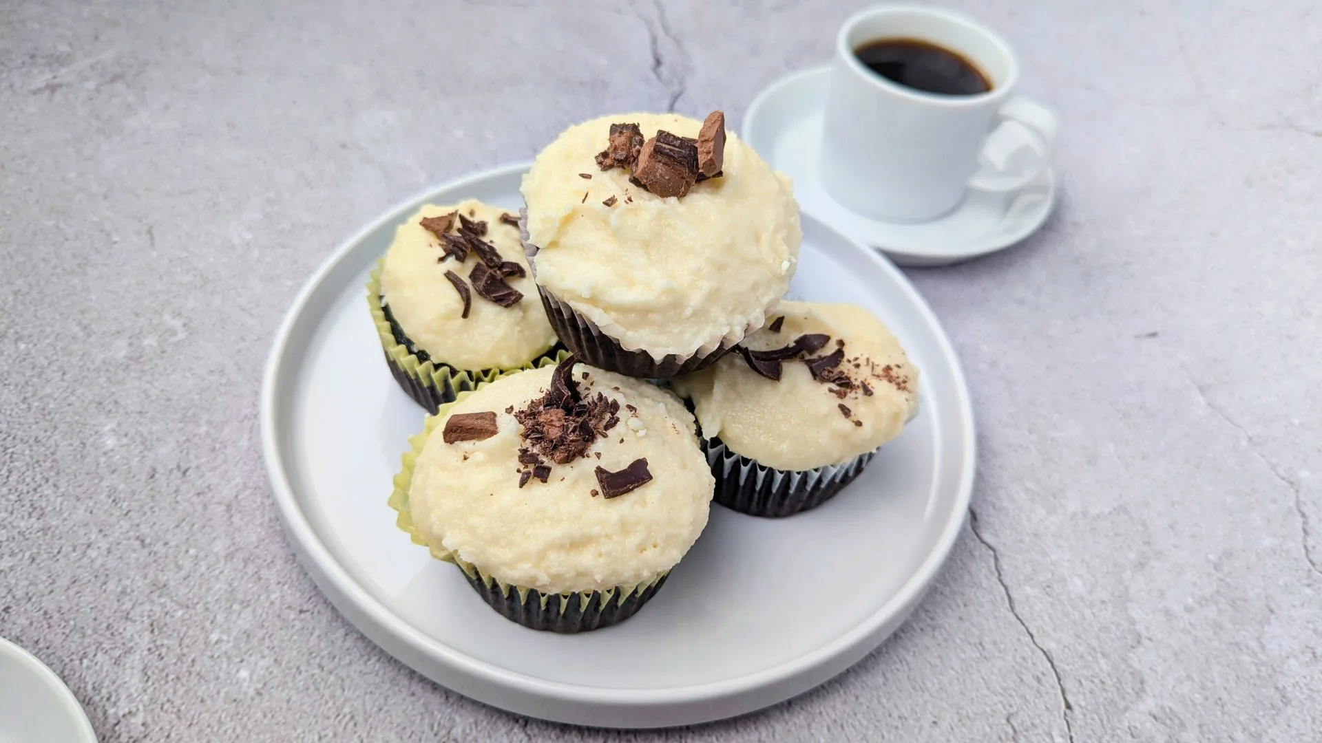 Easy Eggless Chocolate Cupcakes served