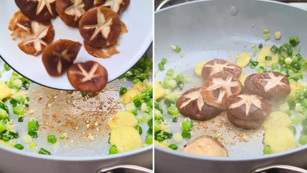 Sauté Mushrooms for a 1 minute