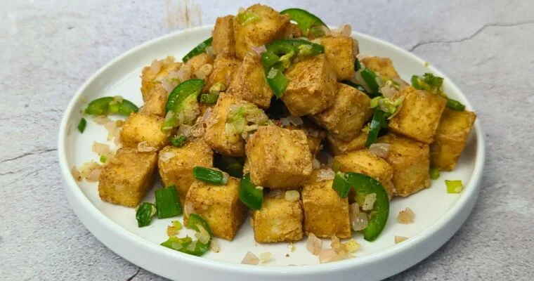 Crispy Salt and Pepper Tofu (Air Fryer Recipe)