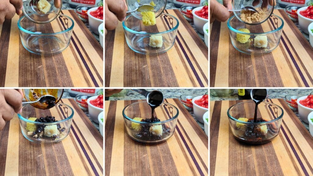 add all ingredients in a bowl to make salad dressing