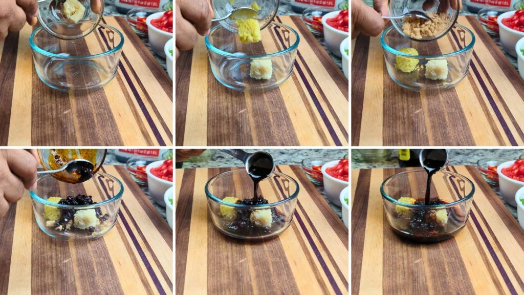 add all ingredients in a bowl to make salad dressing