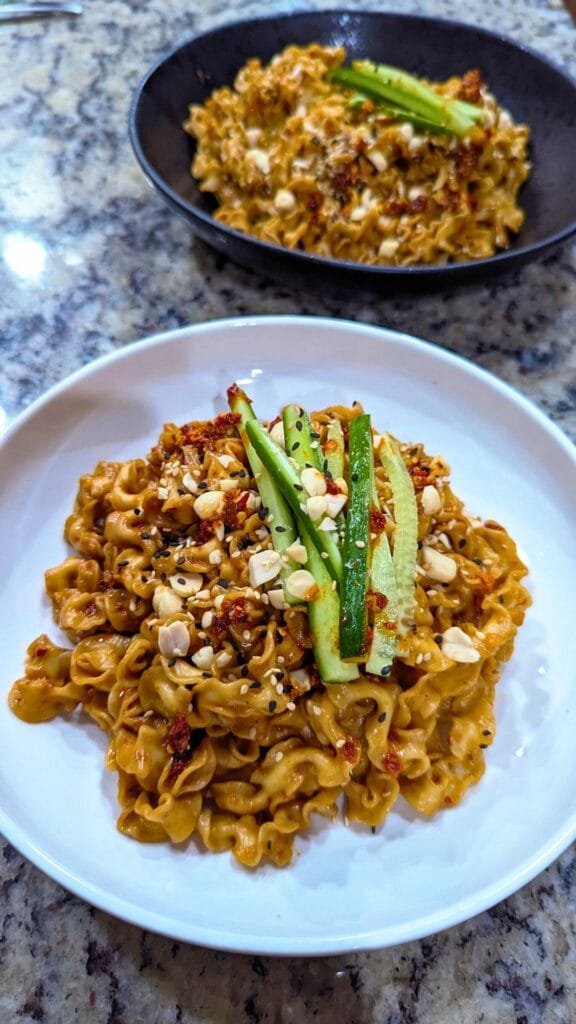 Spicy Peanut Noodles vertical image