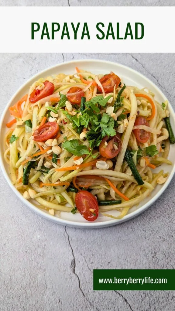 Papaya Salad Vertical image for Pinterest