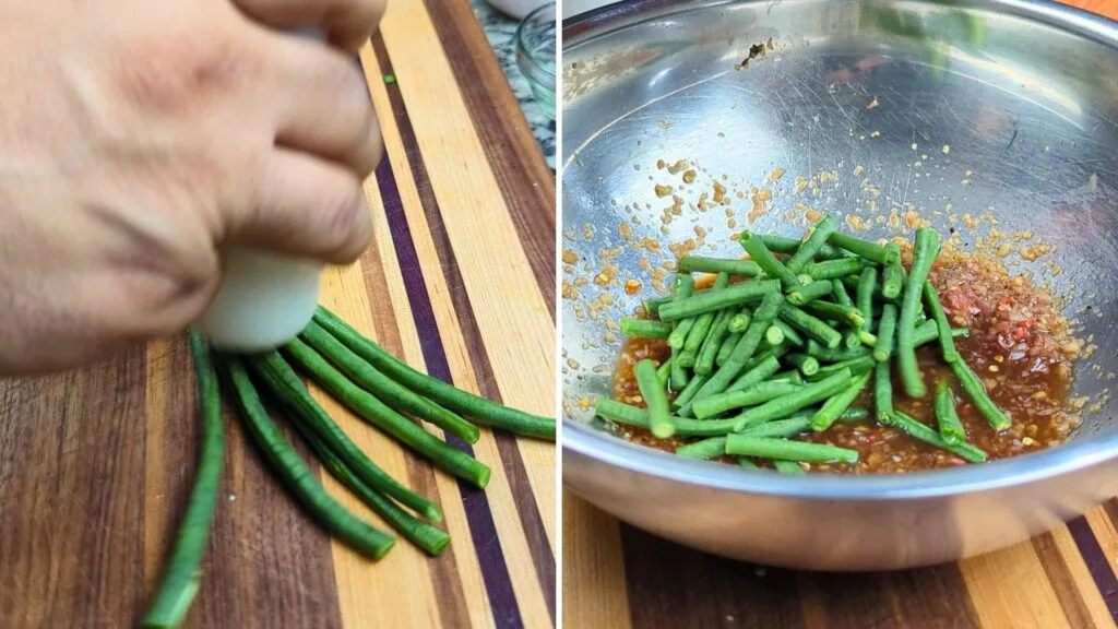 Bruising Chinese Green Beans